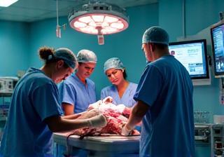 Équipe vétérinaire lors d’une intervention d’urgence